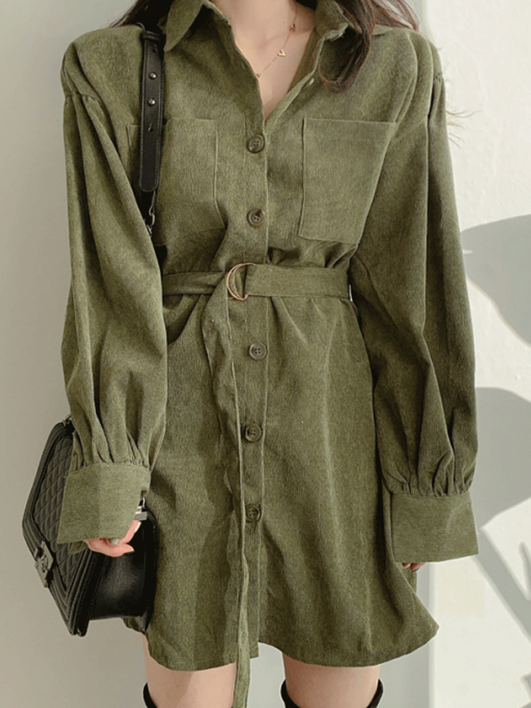 Vintage Corduroy Spring Dress