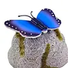 Solar Butterfly Garden Statue Waterproof Imitation Stone Landscape Light for Outdoor Yard Patio Decor for Women Mom Grandma