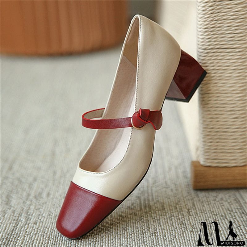MidiSono - Fashionable Elegant Pretty Contrast Color Pumps For Women