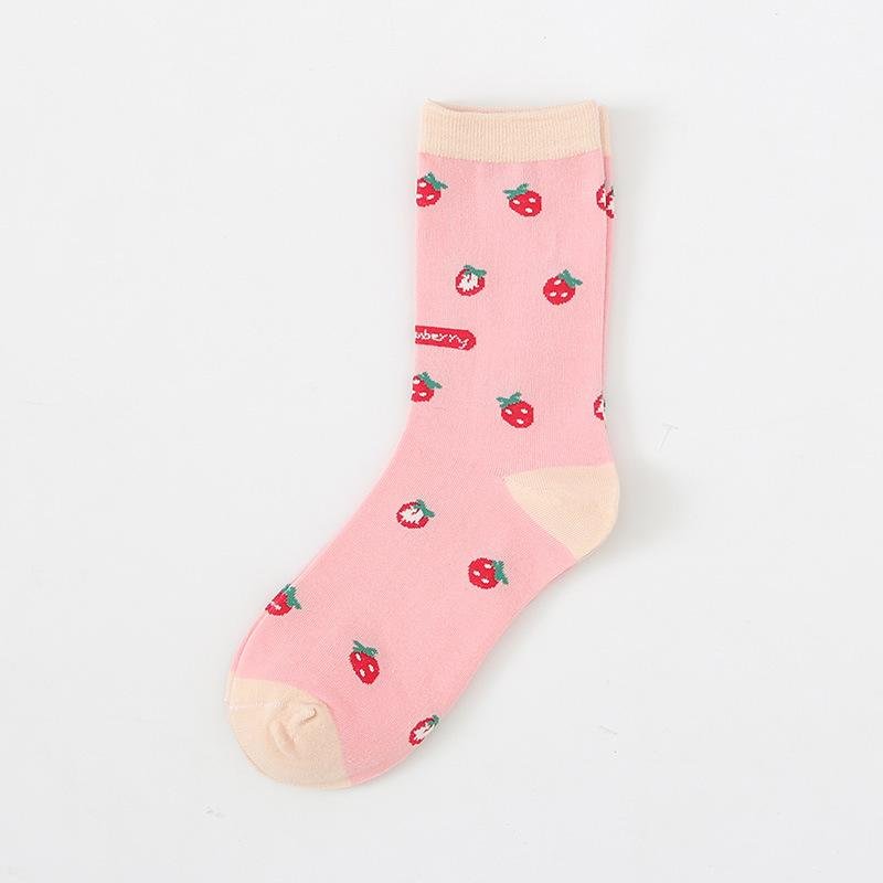 Cartoon Strawberry Socks