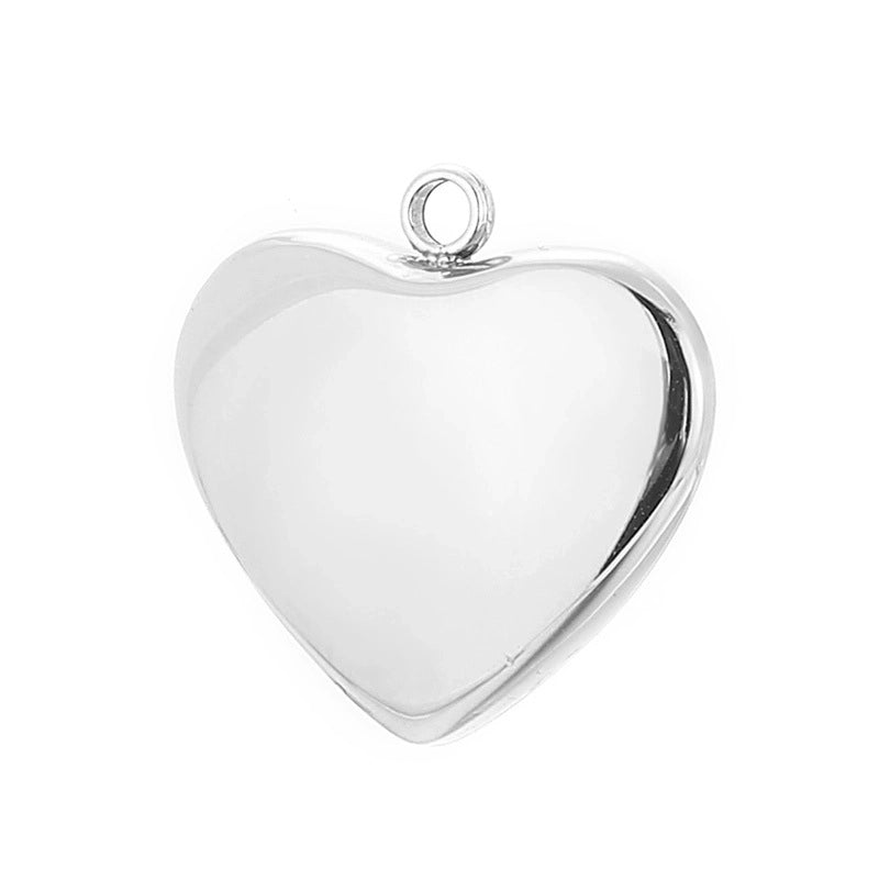 1 Piece Stainless Steel 18K Gold Plated Heart Shape