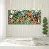 (US Local)Frameless DIY Hand Painted on Canvas Animal Family Paint By Numbers Kits80x40cm