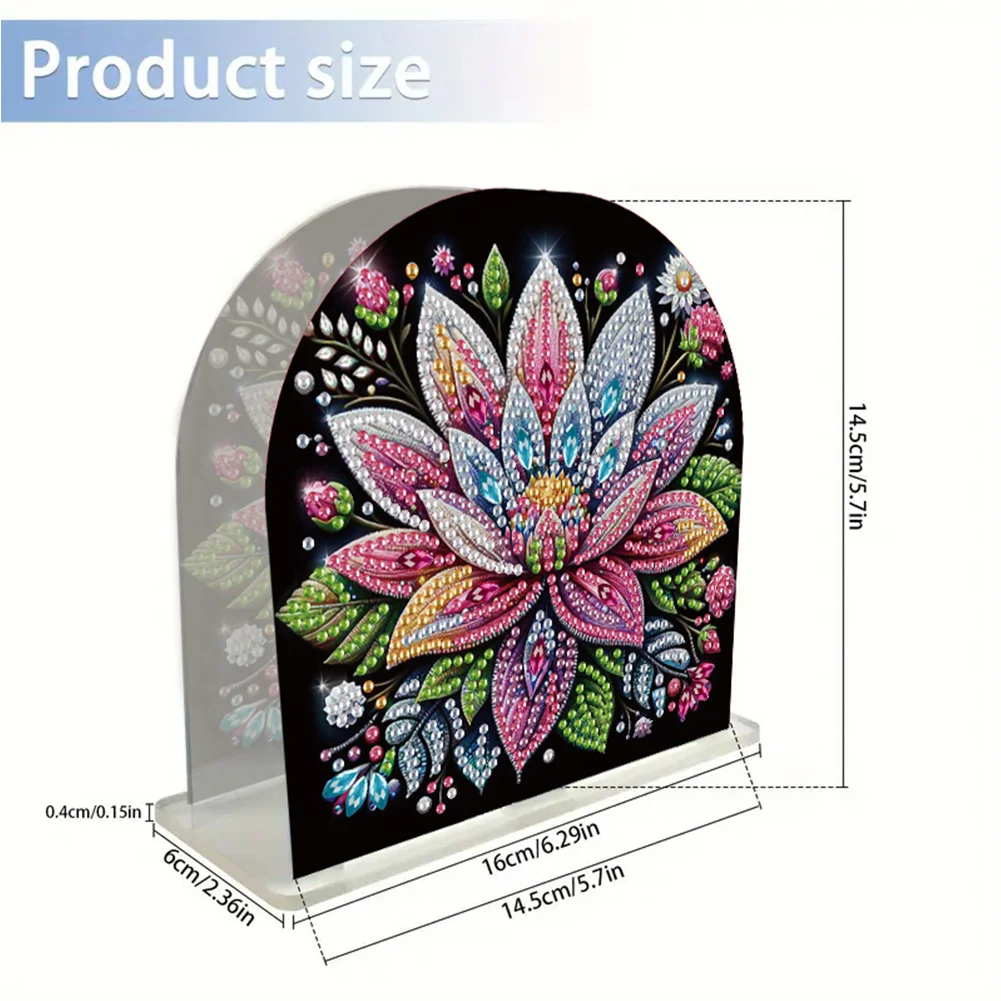 DIY Flowers Acrylic Diamond Painting Napkin Rack Diamond Art Paper Towel Holder