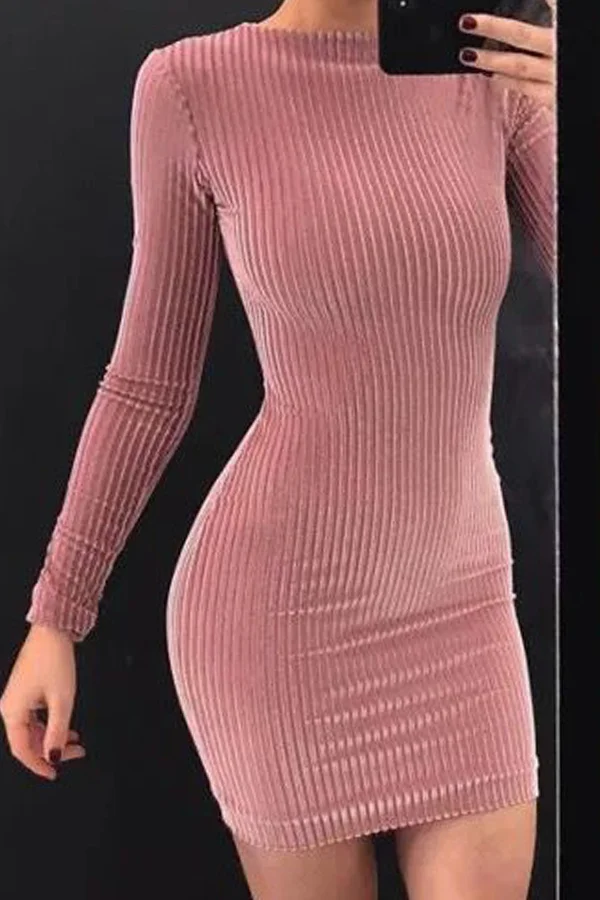 Sequin-detailed Velvet Fitted Dress