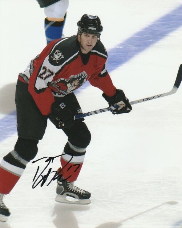 RARE! DUSTIN PENNER SIGNED PORTLAND PIRATES AHL 8x10 Photo Poster painting! ANAHEIM MIGHTY DUCKS