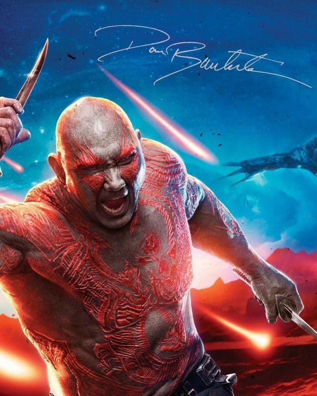 Dave Bautista - Drax -Guardians Of The Galaxy Autograph Signed Photo Poster painting Print