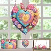 Diamond Painting Acrylic Single-Sided Heart and Flowers Hanging Pendant