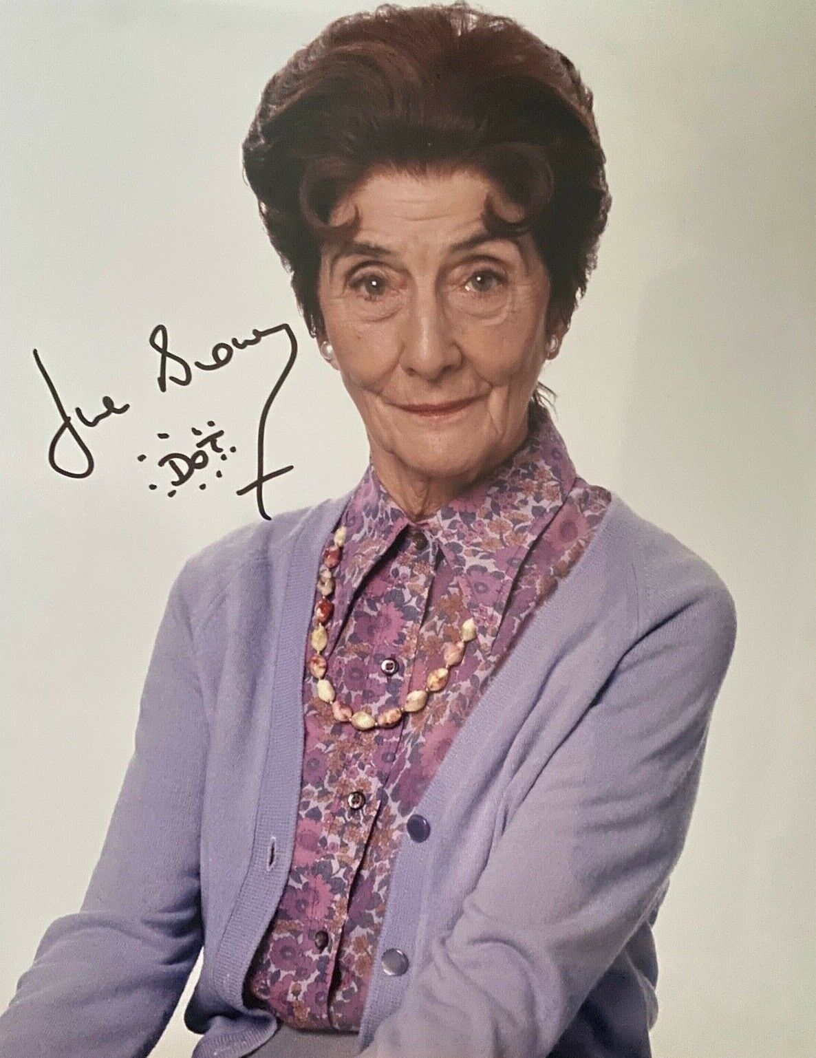 JUNE BROWN - EASTENDERS ACTRESS - DOT COTTON - SIGNED COLOUR Photo Poster paintingGRAPH