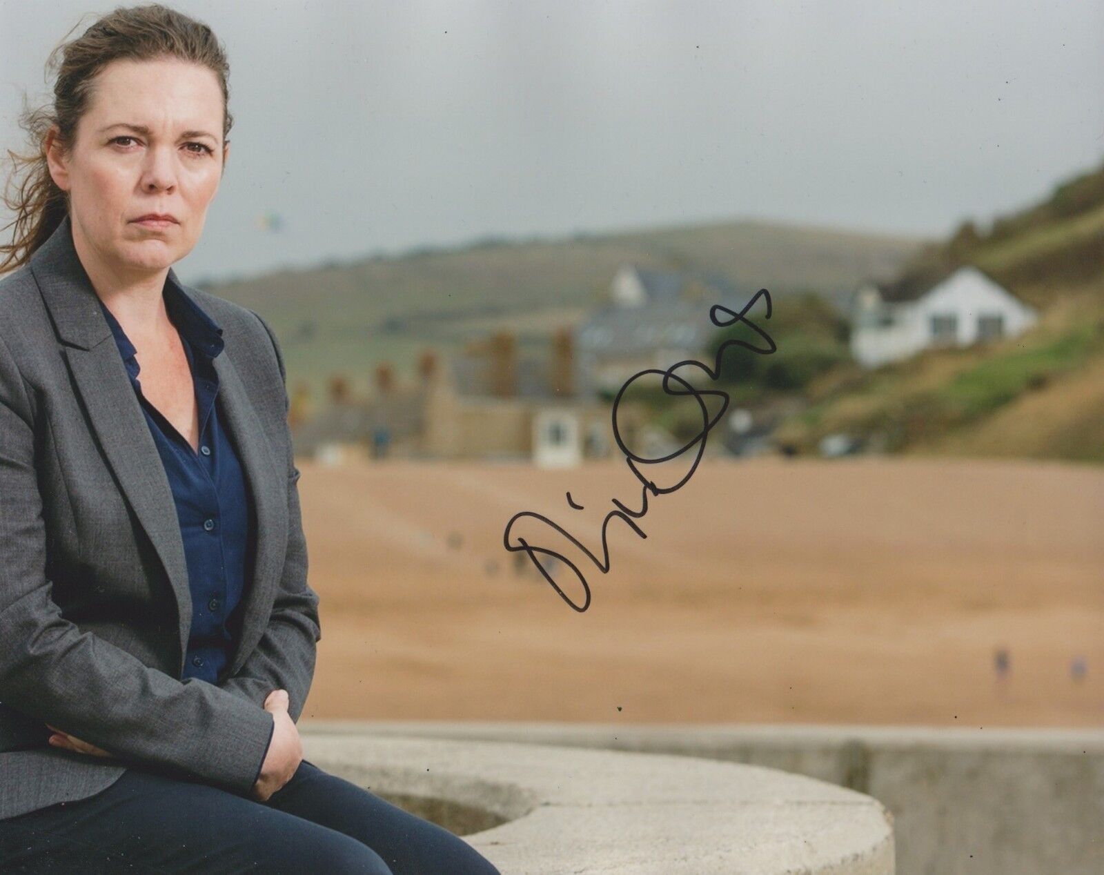 Olivia Colman Signed Broadchurch 10x8 Photo Poster painting AFTAL