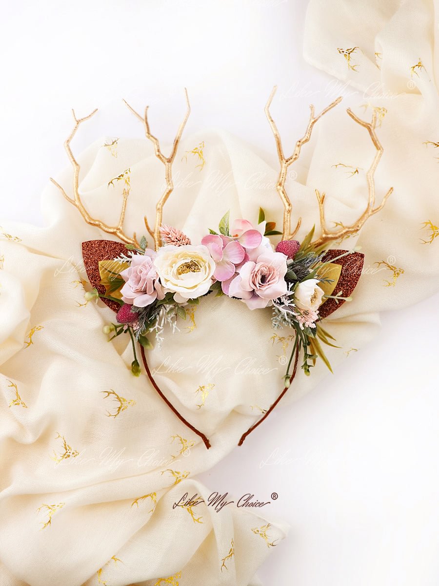 Reindeer Headband Christmas Glamor Burgundy Spring