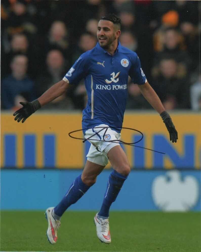 Leicester City Riyad Mahrez Autographed Signed 8x10 Photo Poster painting COA #4