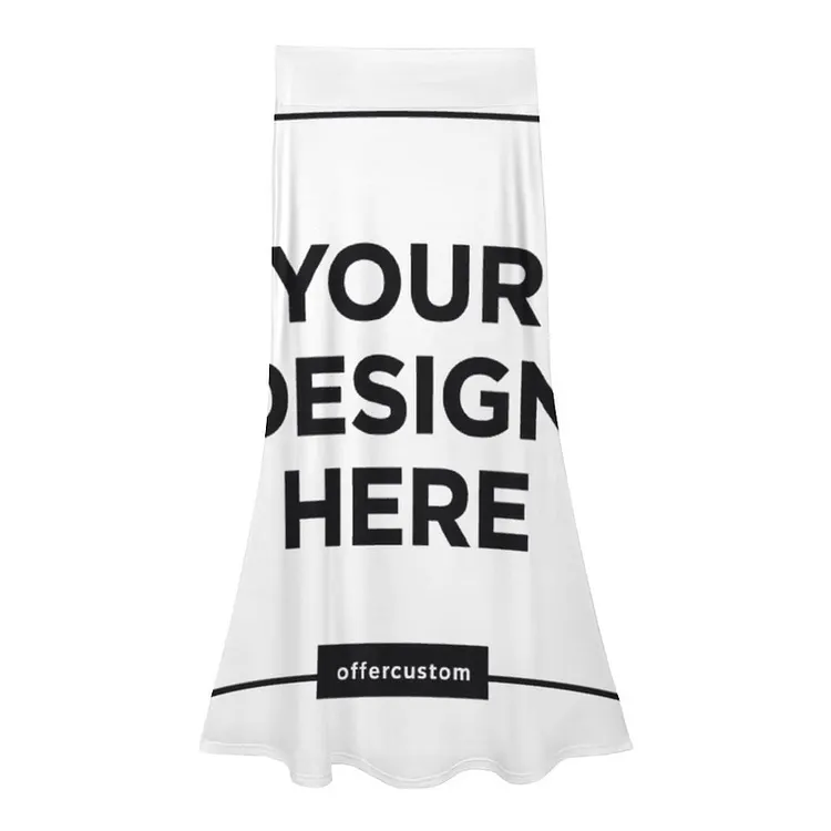 Personalized Design High Waisted Long Skirt