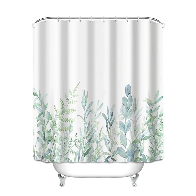 Chinoiserie Vacation Plant Polyester Shower Curtain