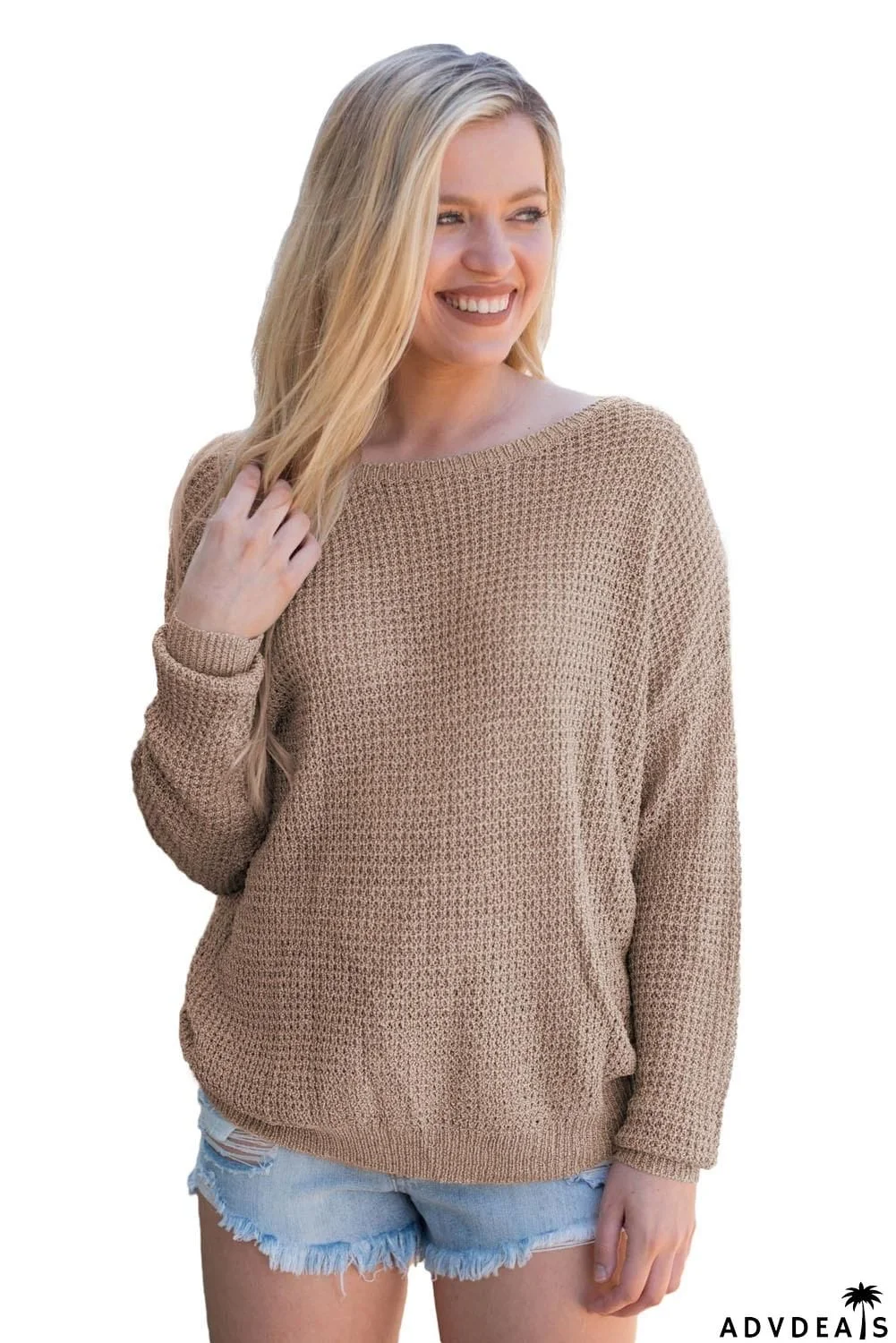 Cross Back Hollow-out Sweater