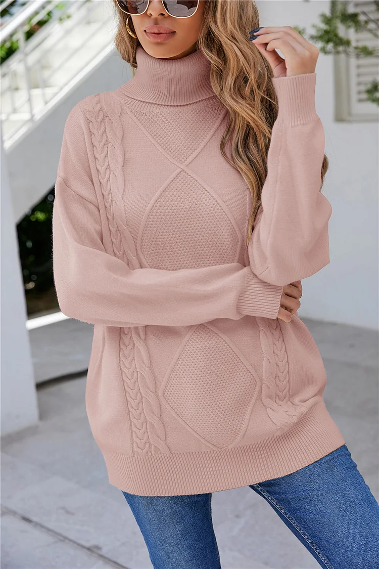 Twist Knitted Plus Size Sweater