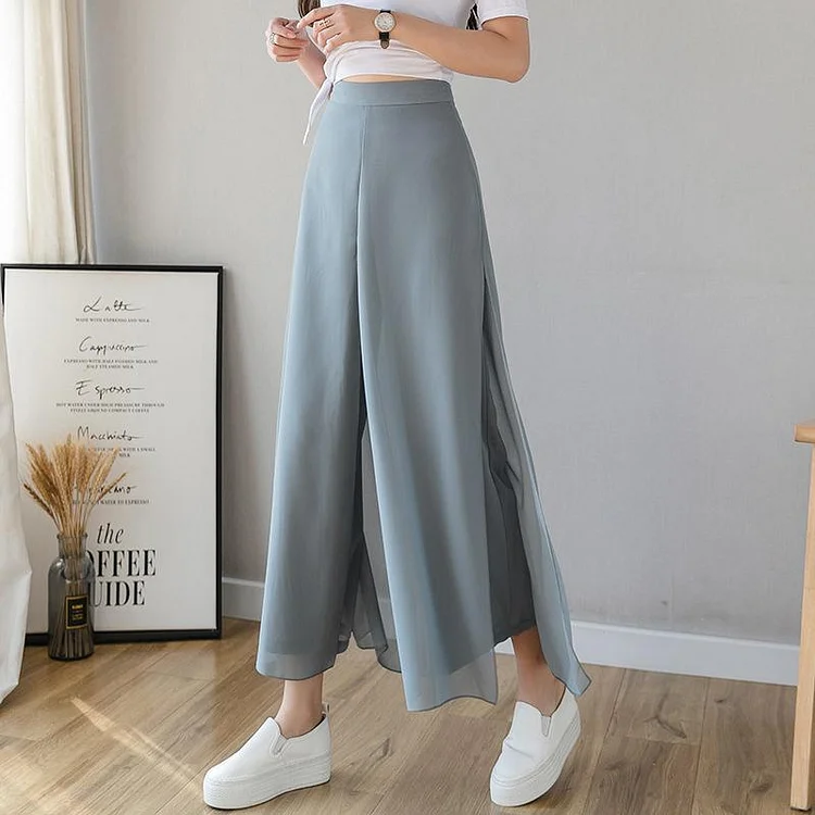 Ice Silk Chiffon Wide Leg Pants | 168DEAL