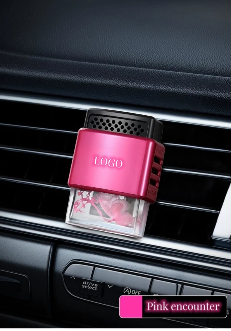 Vehicle-mounted car logo air outlet plant essential oil aromatherapy device
