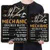 Mechanic Price List - Metal Tin Signs(8*12Inch/12*16Inch) - Garage