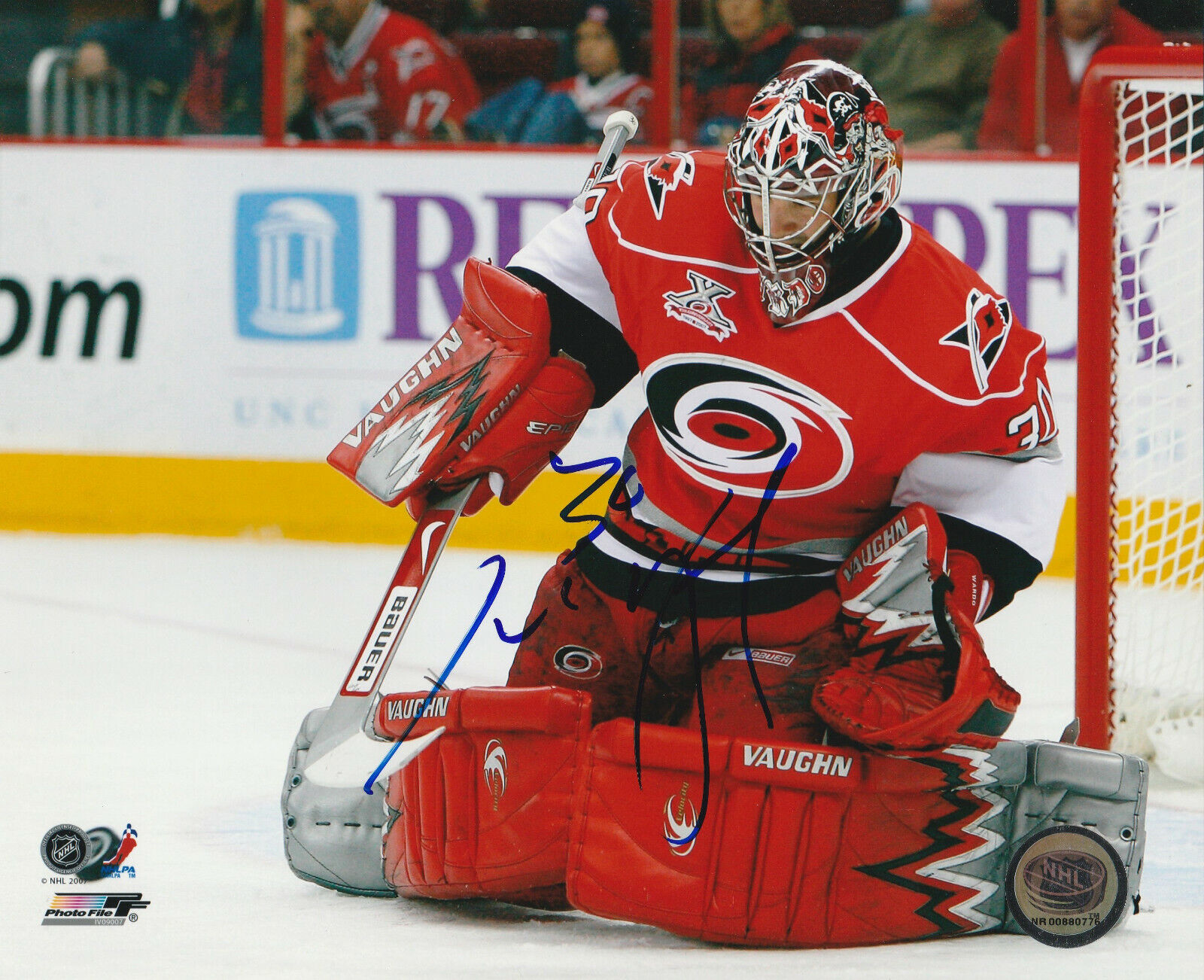 CAM WARD SIGNED CAROLINA HURRICANES GOALIE 8x10 Photo Poster painting #3 Autograph