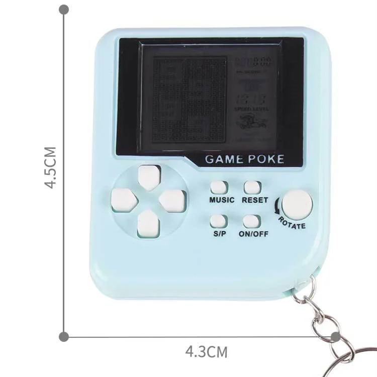 Mini classic game console with keychain