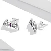  Bat Stud Earrings 925 Sterling Silver
