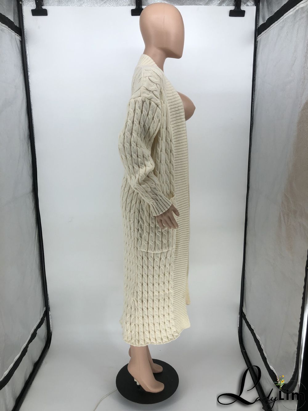 Women Winter Long Sleeve Plush Long Sweater Jacket