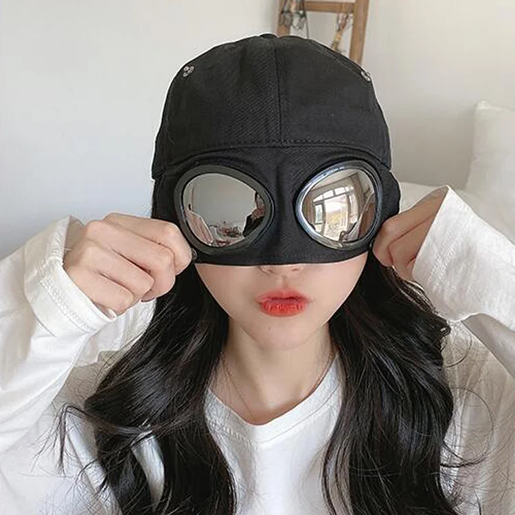 YOYOCORN 2023 High Quality Men Women Pilot Glasses Duck HatWild Students Street Trend Cortex Baseball Cap