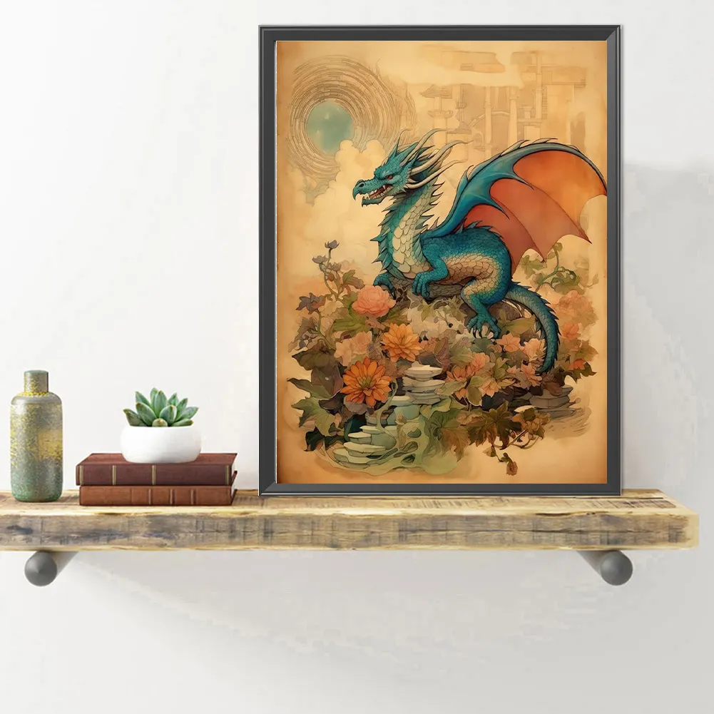 Full Round Diamond Painting 40*50cm - Qinglong