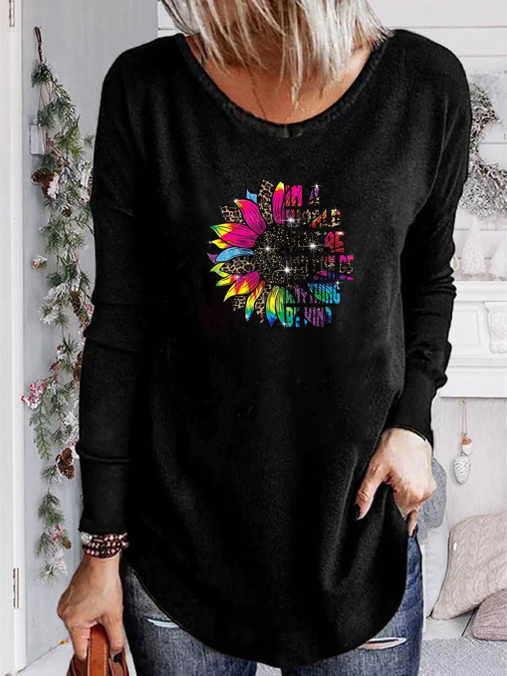 Unisex 100% Cotton Long Sleeve Crew Neck Be Kind Shirt
