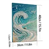 DIY Pearl Painting Waves for Home Wall Decor with Frame(40x30cm)