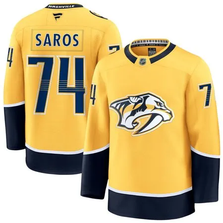 Youth Nashville Predators #74 Juuse Saros Gold Home Stitched Hockey Jersey