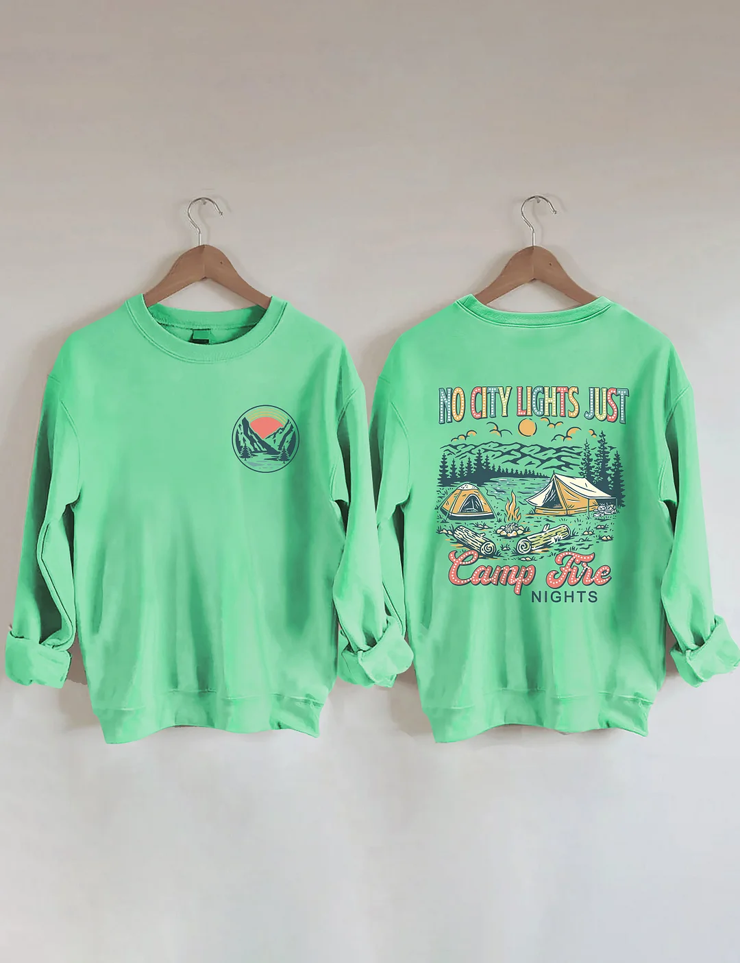 No City Lights Just Camp Fire Nights Sweatshirt