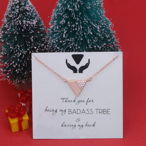 For Friend - My Badass Tribe Triangle Necklace