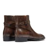 Premium Men's Black Monk Boots - Leather Sole