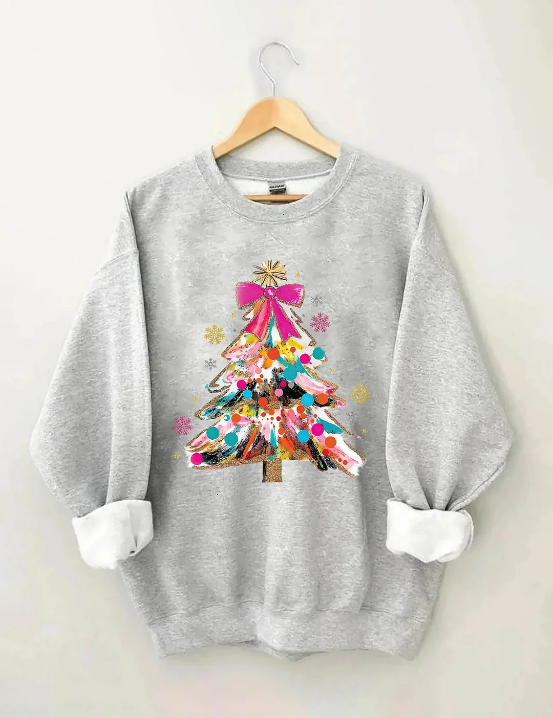 Colorful Glitter Christmas Tree Sweatshirt