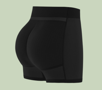 Padded Butt Enhancer Shorts Mid High Waisted Latex 