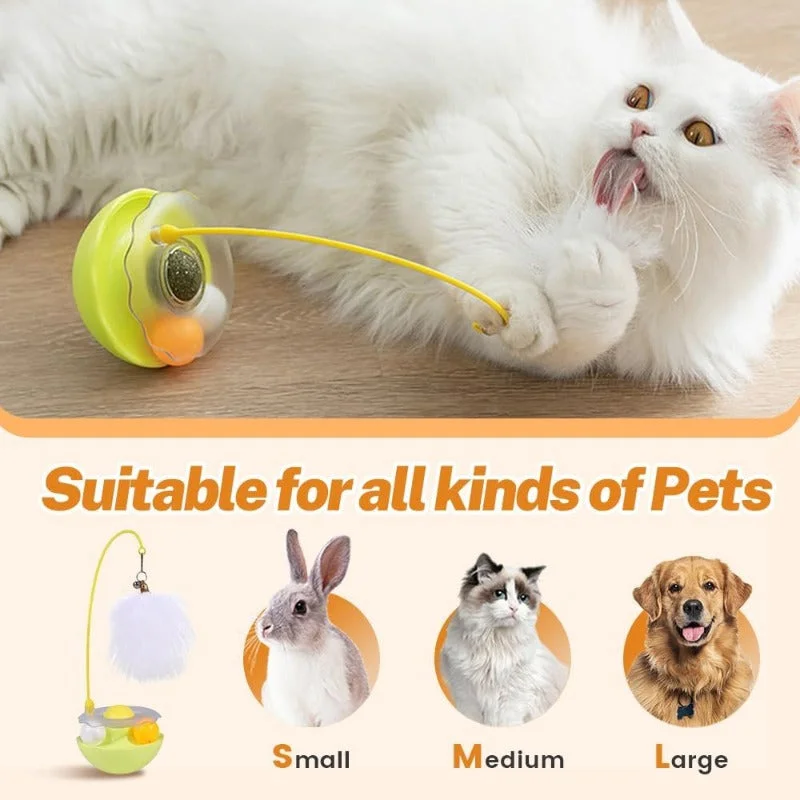 Wobble Pet Toy with Feather & Catnip