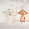 Vases en verre transparent Cactus et champignons