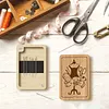 Wooden Needle Box Built-in Strong Magnet Needles Storage Holder with Lid Pin Organizer for Quilters Sewers Craft Supplies Gift