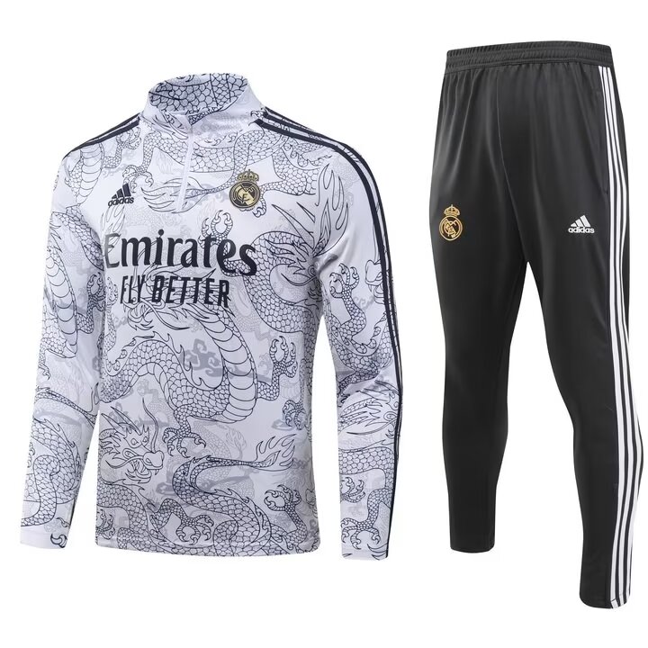 24/25 Real Madrid Half-Pull Training Kit Football Thai Quality