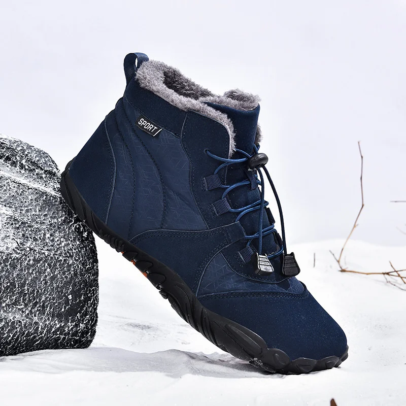 Men's Non-slip Waterproof Warm Fleece High Top Outdoor Boots