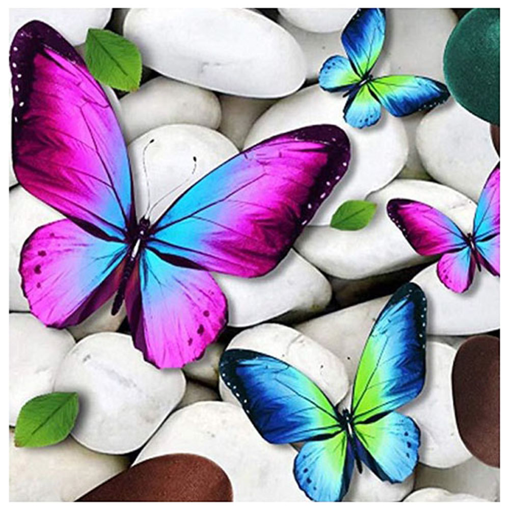 

30*30CM - Round Drill Diamond Painting - Butterfly, 501 Original