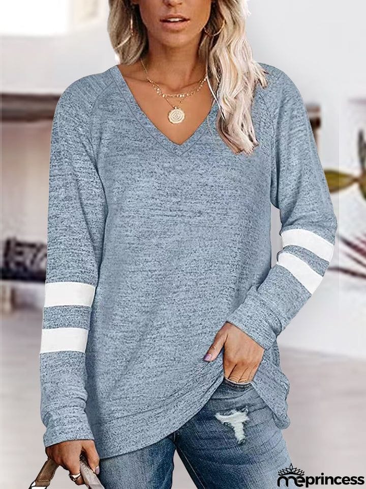 V-Neck Raglan Sleeve T-Shirt