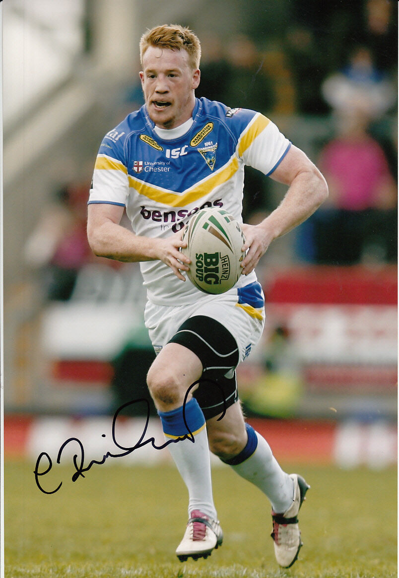 Warrington Wolves Hand Signed Chris Riley 12x8 Photo Poster painting 1.