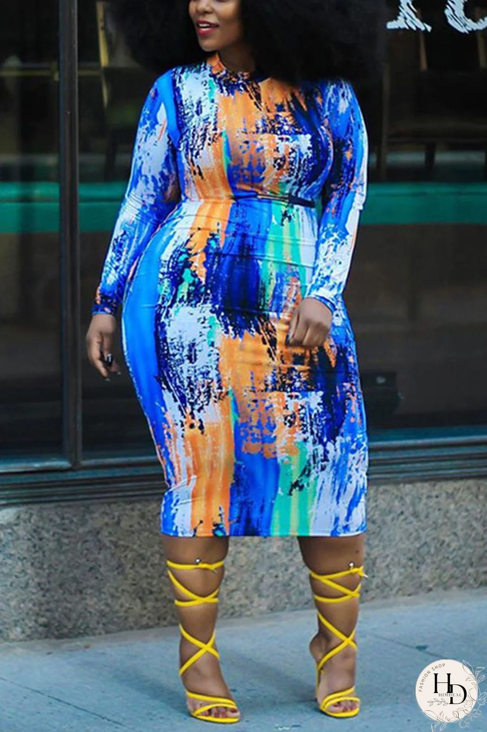 Black Green knitting Sexy O Neck Leopard Floral Print Tie Dye Zippered Zipper Pattern Plus Size