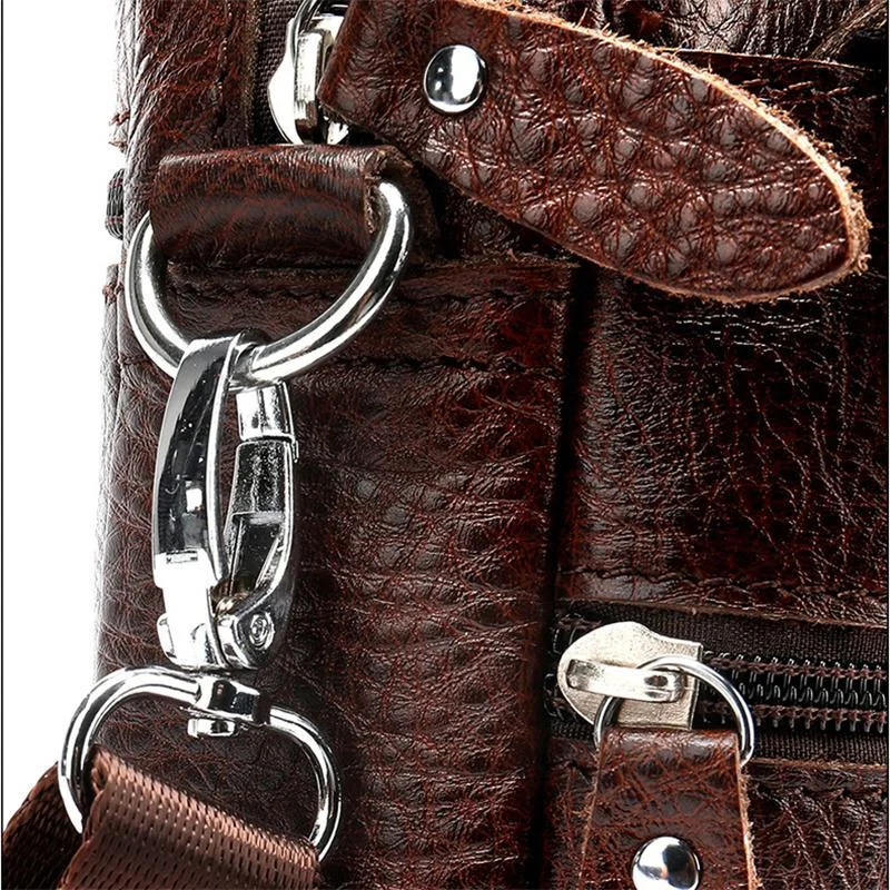 Men's Leather Shoulder Bag Retro Casual Crossbody Bag