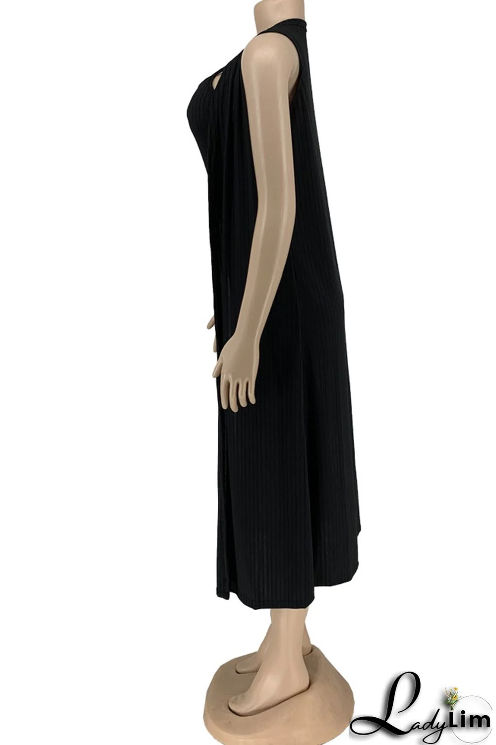 Yellow Fashion Casual Solid Basic Square Collar Sleeveless Two Pieces