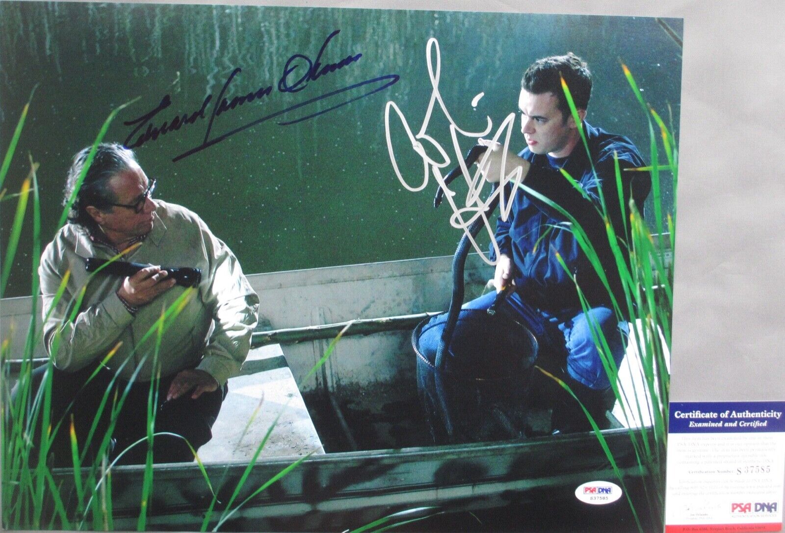 DOOMSDAY KILLERS!!! Edward James Olmos Colin Hanks Signed DEXTER 11x14 Photo Poster painting PSA