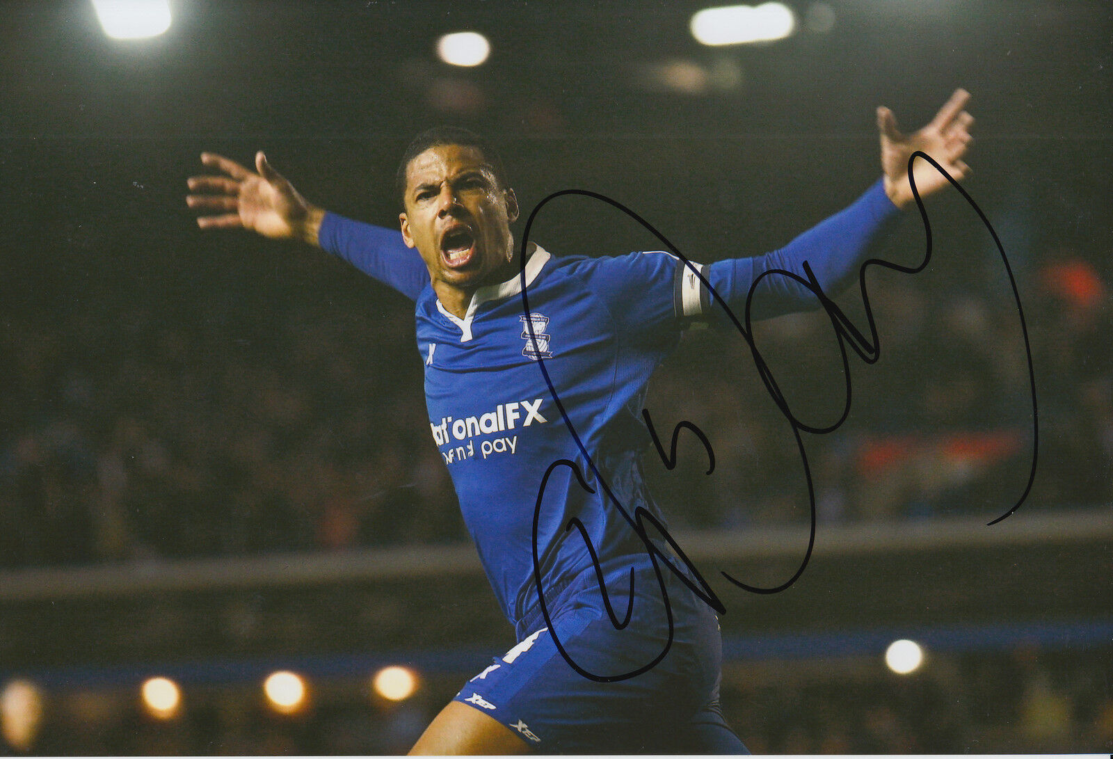 BIRMINGHAM HAND SIGNED CURTIS DAVIES 12X8 Photo Poster painting.