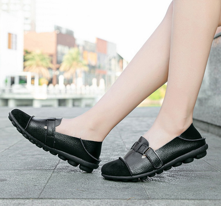 Slip On Loafers Flat Bottom And Low Top Single-Shoe